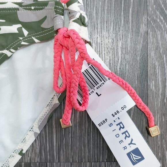 Sperry Women's Marina Corps Bikini Swimsuit Sz L Beach Vacation Resort Camo Fish - Picture 9 of 14